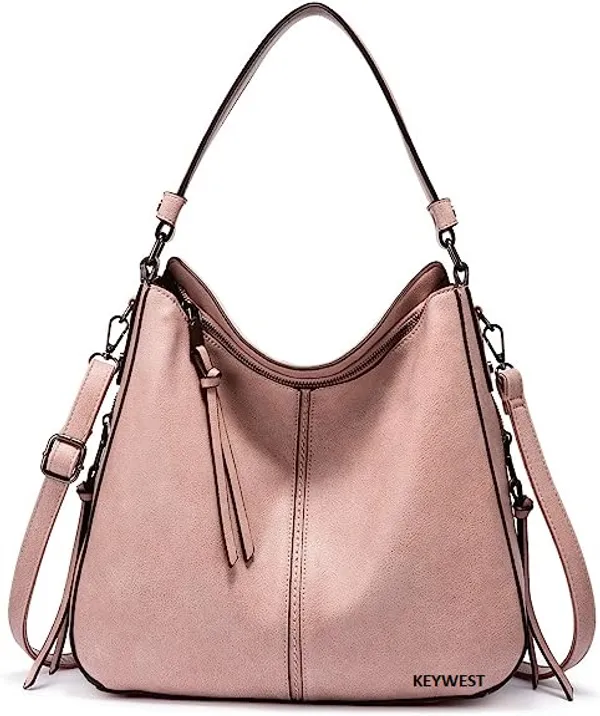Keywest_Women's_Classic_Tote_Handbag_for_Women_|_Hobo_Bag_for_Work_|_Ladies_Purse_|_Stylish_Shoulder_Bag_|_Gift_For_Women_|_Light_Pink