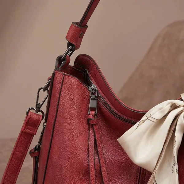 Keywest_Women's_Classic_Tote_Handbag_for_Women_|_Hobo_Bag_for_Work_|_Ladies_Purse_|_Stylish_Shoulder_Bag_|_Gift_For_Women_|_Red