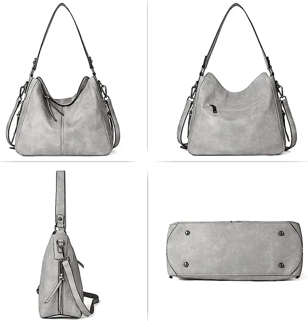 Keywest_Women's_Classic_Tote_Handbag_for_Women_|_Hobo_Bag_for_Work_|_Ladies_Purse_|_Stylish_Shoulder_Bag_|_Gift_For_Women_|_Grey