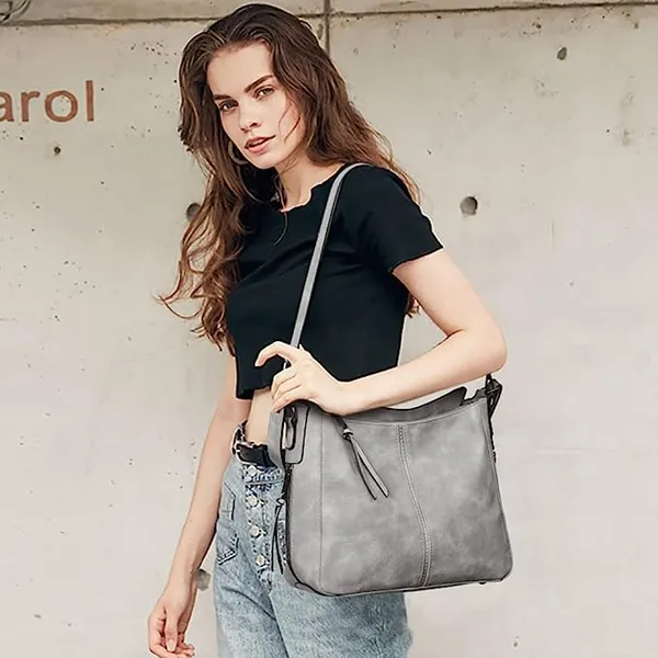 Keywest_Women's_Classic_Tote_Handbag_for_Women_|_Hobo_Bag_for_Work_|_Ladies_Purse_|_Stylish_Shoulder_Bag_|_Gift_For_Women_|_Grey