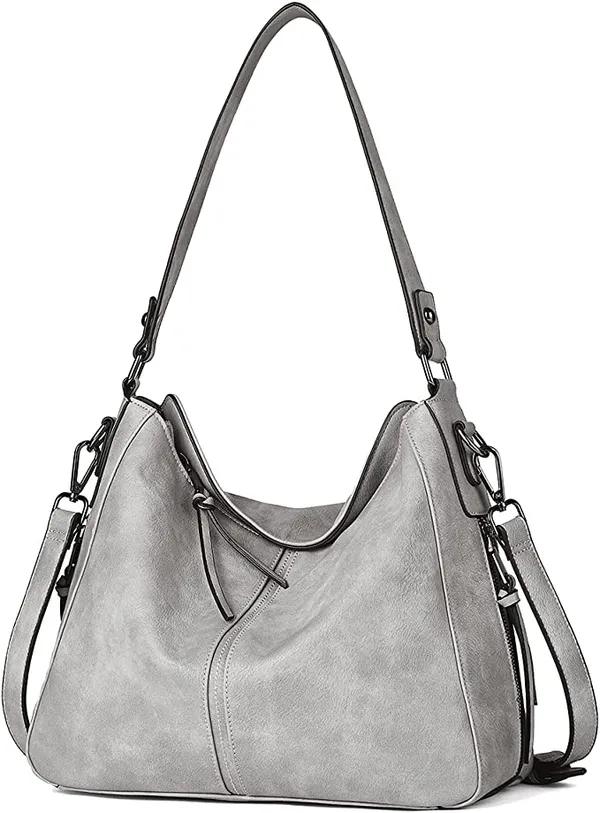 Keywest_Women's_Classic_Tote_Handbag_for_Women_|_Hobo_Bag_for_Work_|_Ladies_Purse_|_Stylish_Shoulder_Bag_|_Gift_For_Women_|_Grey
