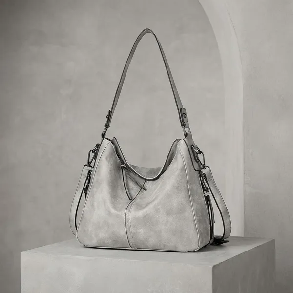 Keywest_Women's_Classic_Tote_Handbag_for_Women_|_Hobo_Bag_for_Work_|_Ladies_Purse_|_Stylish_Shoulder_Bag_|_Gift_For_Women_|_Grey