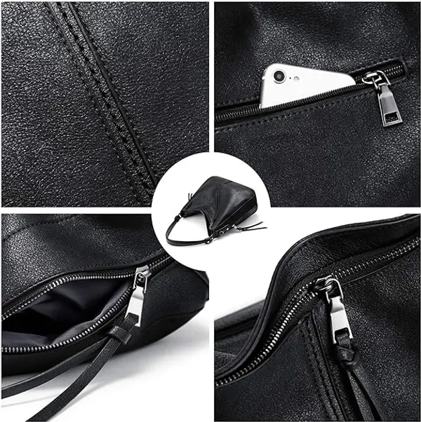 Keywest_Women's_Classic_Tote_Handbag_for_Women_|_Hobo_Bag_for_Work_|_Ladies_Purse_|_Stylish_Shoulder_Bag_|_Gift_For_Women_|_Black