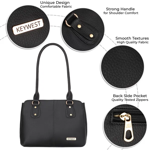 Keywest_Women's_Penguin_Tote_Handbag_for_Women_|_Hobo_Bag_for_Work_|_Ladies_Purse_|_Stylish_Shoulder_Bag_|_Gift_For_Women_|_Black
