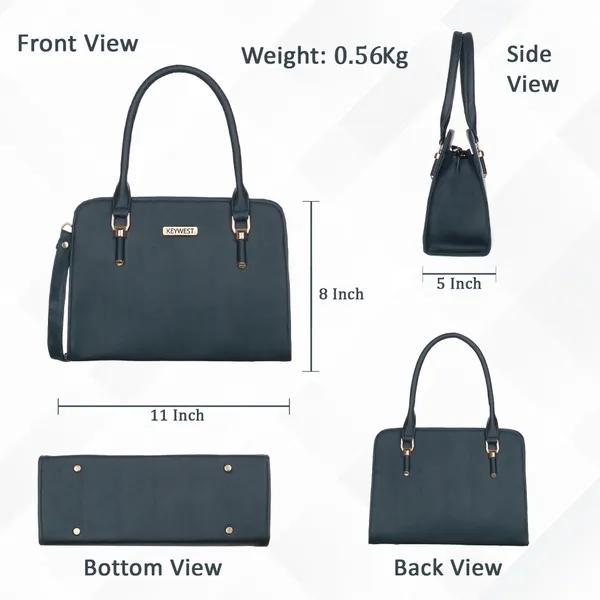 Keywest_Women's_Squarish_Tote_Handbag_for_Women_|_Hobo_Bag_for_Work_|_Ladies_Purse_|_Stylish_Shoulder_Bag_|_Gift_For_Women_|_Blue