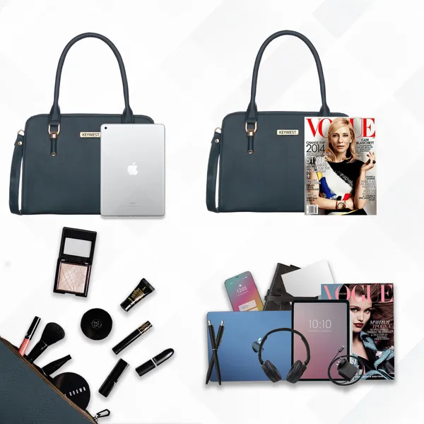 Keywest_Women's_Squarish_Tote_Handbag_for_Women_|_Hobo_Bag_for_Work_|_Ladies_Purse_|_Stylish_Shoulder_Bag_|_Gift_For_Women_|_Blue