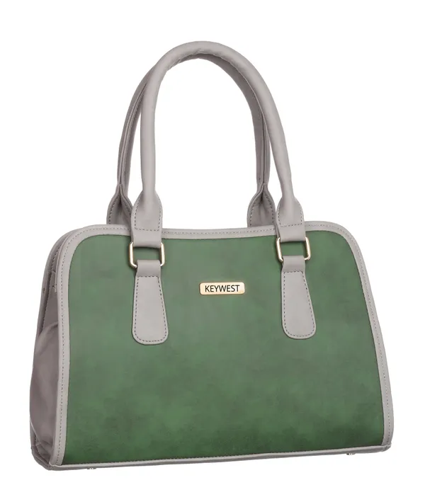 Keywest_Women's_Laurent_Tote_Handbag_for_Women_|_Hobo_Bag_for_Work_|_Ladies_Purse_|_Stylish_Shoulder_Bag_|_Gift_For_Women_|_Green_||_Grey
