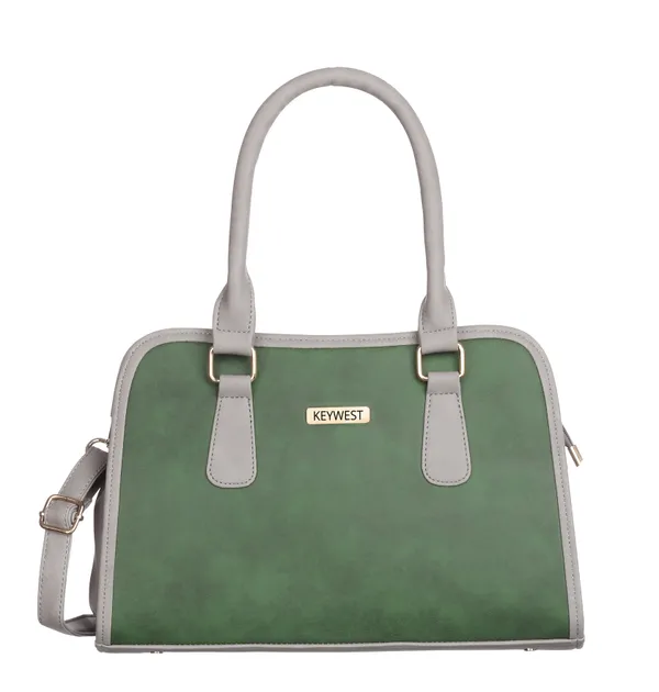 Keywest_Women's_Laurent_Tote_Handbag_for_Women_|_Hobo_Bag_for_Work_|_Ladies_Purse_|_Stylish_Shoulder_Bag_|_Gift_For_Women_|_Green_||_Grey