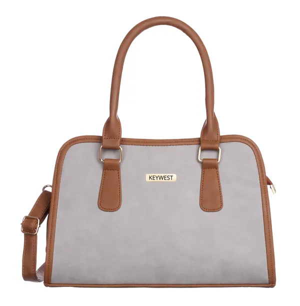 Keywest_Women's_Laurent_Tote_Handbag_for_Women_|_Hobo_Bag_for_Work_|_Ladies_Purse_|_Stylish_Shoulder_Bag_|_Gift_For_Women_|_Grey_||_Tan