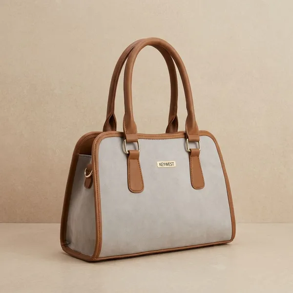 Keywest_Women's_Laurent_Tote_Handbag_for_Women_|_Hobo_Bag_for_Work_|_Ladies_Purse_|_Stylish_Shoulder_Bag_|_Gift_For_Women_|_Grey_||_Tan
