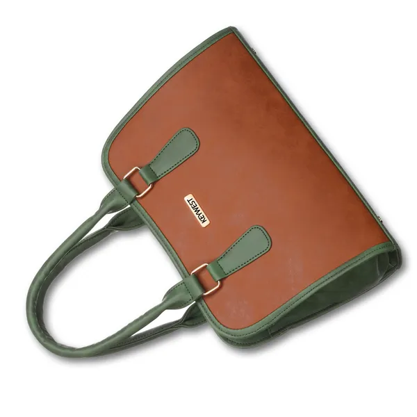 Keywest_Women's_Laurent_Tote_Handbag_for_Women_|_Hobo_Bag_for_Work_|_Ladies_Purse_|_Stylish_Shoulder_Bag_|_Gift_For_Women_|_Tan_||_Green