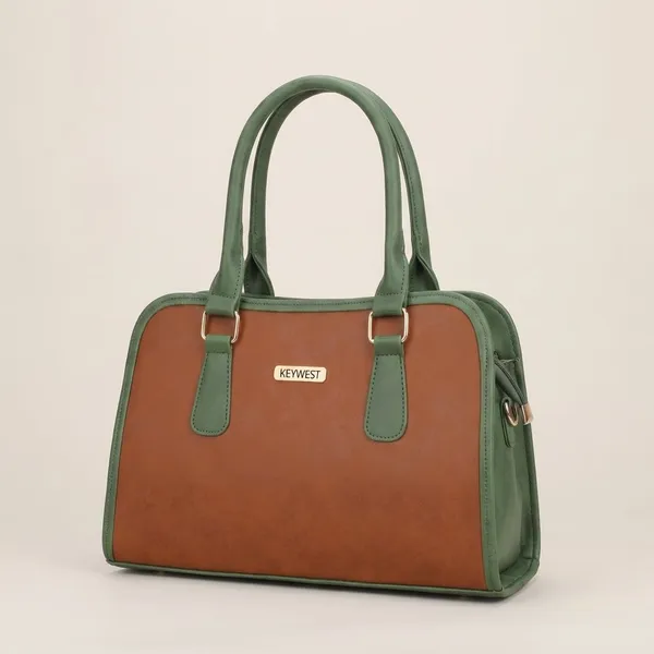 Keywest_Women's_Laurent_Tote_Handbag_for_Women_|_Hobo_Bag_for_Work_|_Ladies_Purse_|_Stylish_Shoulder_Bag_|_Gift_For_Women_|_Tan_||_Green