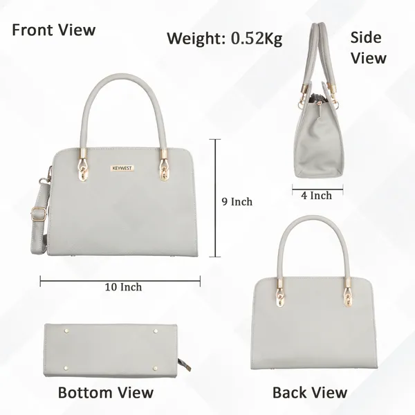 Keywest_Women's_Chanelle_Tote_Handbag_for_Women_|_Hobo_Bag_for_Work_|_Ladies_Purse_|_Stylish_Shoulder_Bag_|_Gift_For_Women_|_Grey