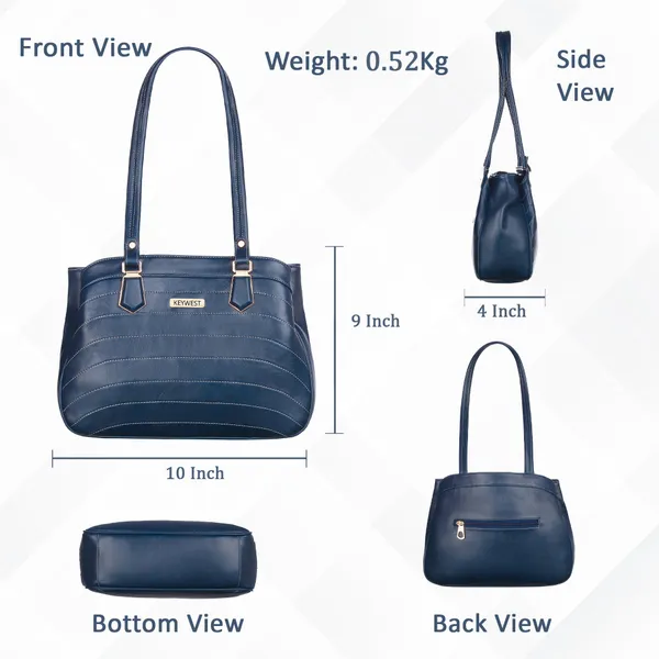 Keywest_Women's_Samantha_Tote_Handbag_for_Women_|_Hobo_Bag_for_Work_|_Ladies_Purse_|_Stylish_Shoulder_Bag_|_Gift_For_Women_|_Blue