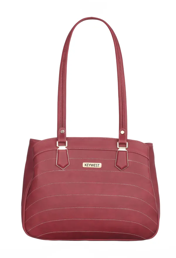 Keywest_Women's_Samantha_Tote_Handbag_for_Women_|_Hobo_Bag_for_Work_|_Ladies_Purse_|_Stylish_Shoulder_Bag_|_Gift_For_Women_|_Maroon