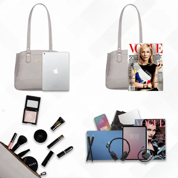 Keywest_Women's_Samantha_Tote_Handbag_for_Women_|_Hobo_Bag_for_Work_|_Ladies_Purse_|_Stylish_Shoulder_Bag_|_Gift_For_Women_|_Grey