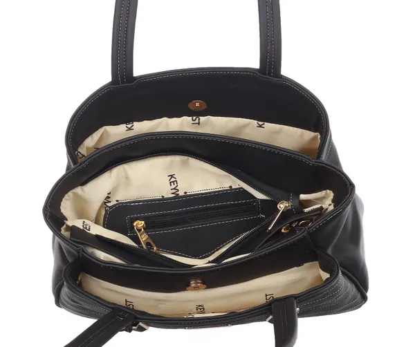 Keywest_Women's_Samantha_Tote_Handbag_for_Women_|_Hobo_Bag_for_Work_|_Ladies_Purse_|_Stylish_Shoulder_Bag_|_Gift_For_Women_|_Black