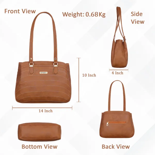 Keywest_Women's_Samantha_Tote_Handbag_for_Women_|_Hobo_Bag_for_Work_|_Ladies_Purse_|_Stylish_Shoulder_Bag_|_Gift_For_Women_|_Tan
