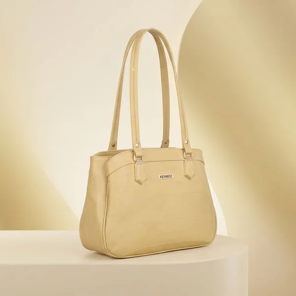Keywest_Women's_Samantha_Tote_Handbag_for_Women_|_Hobo_Bag_for_Work_|_Ladies_Purse_|_Stylish_Shoulder_Bag_|_Gift_For_Women_|_Beige