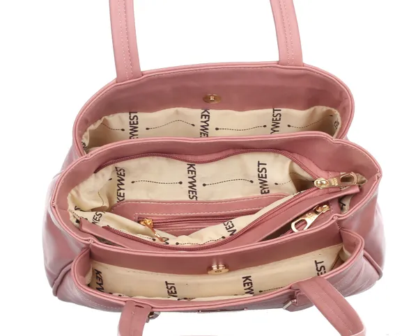 Keywest_Women's_Samantha_Tote_Handbag_for_Women_|_Hobo_Bag_for_Work_|_Ladies_Purse_|_Stylish_Shoulder_Bag_|_Gift_For_Women_|_Pink