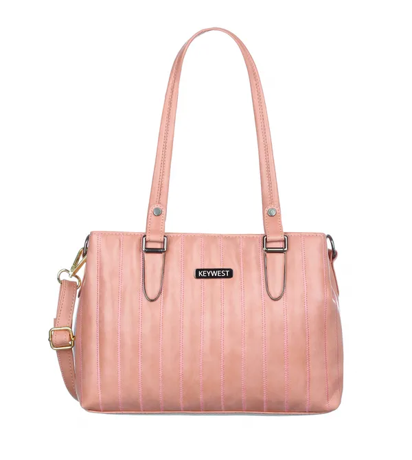 Keywest_Women's_Couture_Tote_Handbag_for_Women_|_Hobo_Bag_for_Work_|_Ladies_Purse_|_Stylish_Shoulder_Bag_|_Gift_For_Women_|_Pink