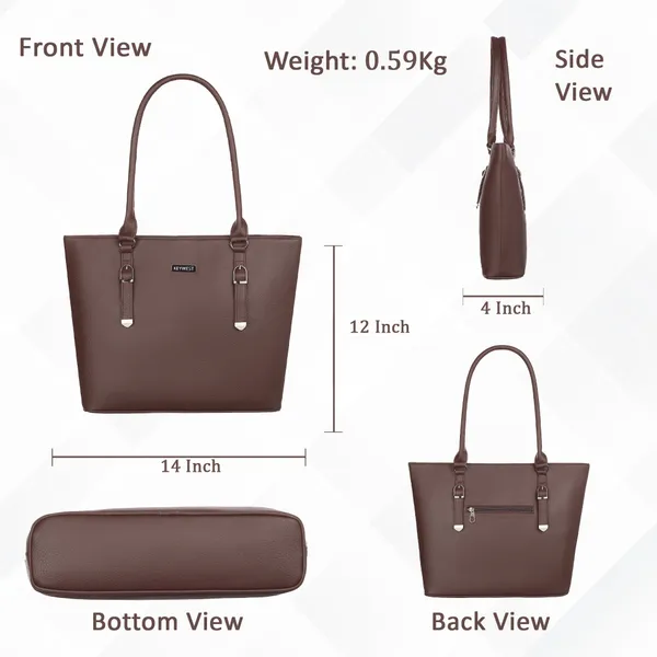 Keywest_Women's_Mandhana_Tote_Handbag_for_Women_|_Hobo_Bag_for_Work_|_Ladies_Purse_|_Stylish_Shoulder_Bag_|_Gift_For_Women_|_Brown