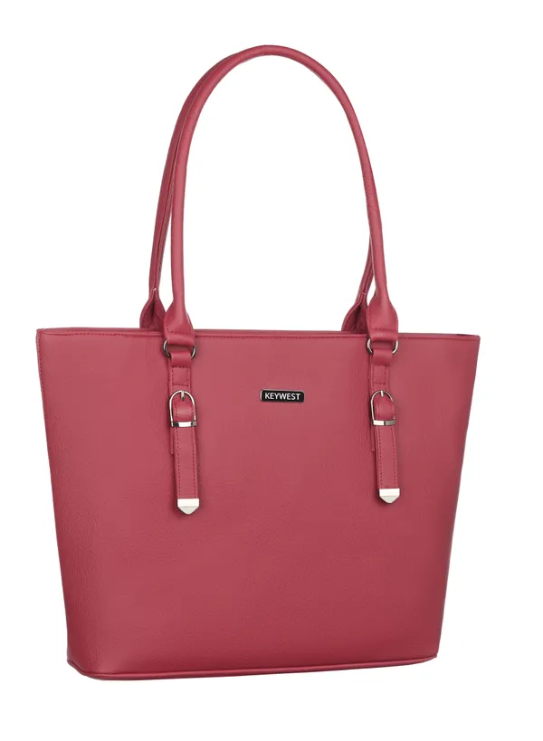 Keywest_Women's_Mandhana_Tote_Handbag_for_Women_|_Hobo_Bag_for_Work_|_Ladies_Purse_|_Stylish_Shoulder_Bag_|_Gift_For_Women_|_Maroon