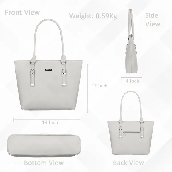 Keywest_Women's_Mandhana_Tote_Handbag_for_Women_|_Hobo_Bag_for_Work_|_Ladies_Purse_|_Stylish_Shoulder_Bag_|_Gift_For_Women_|_Grey