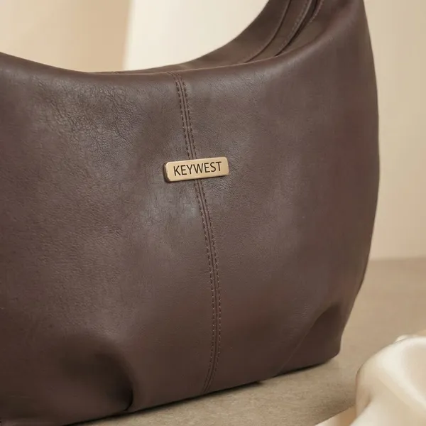 Keywest_Women's_Vegan_Leather_Oval_Tote_Handbag_for_Women_|_Hobo_Bag_for_Work_|_Ladies_Purse_|_Stylish_Shoulder_Bag_|_Gift_For_Women_|_Brown