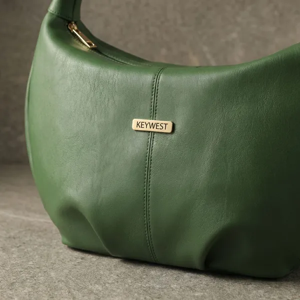 Keywest_Women's_Vegan_Leather_Oval_Tote_Handbag_for_Women_|_Hobo_Bag_for_Work_|_Ladies_Purse_|_Stylish_Shoulder_Bag_|_Gift_For_Women_|_Green