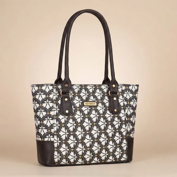 Keywest_Women's_Jute_Print_Office_Bag_|_Stylish_Bags_for_Office_Use_|_Laptop_Bag_15.6_inch_|_Stylish_Tote_for_Office_Use_|_Purse_for_Women_|_Vegan_Leather_Handbag_|_Daily_&_Travel_Use_|_Bidri_Kaiser