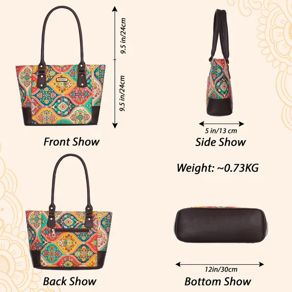 Keywest_Women's_Jute_Print_Office_Bag_|_Stylish_Bags_for_Office_Use_|_Laptop_Bag_15.6_inch_|_Stylish_Tote_for_Office_Use_|_Purse_for_Women_|_Vegan_Leather_Handbag_|_Daily_&_Travel_Use_|_Celina_Mughal_Print