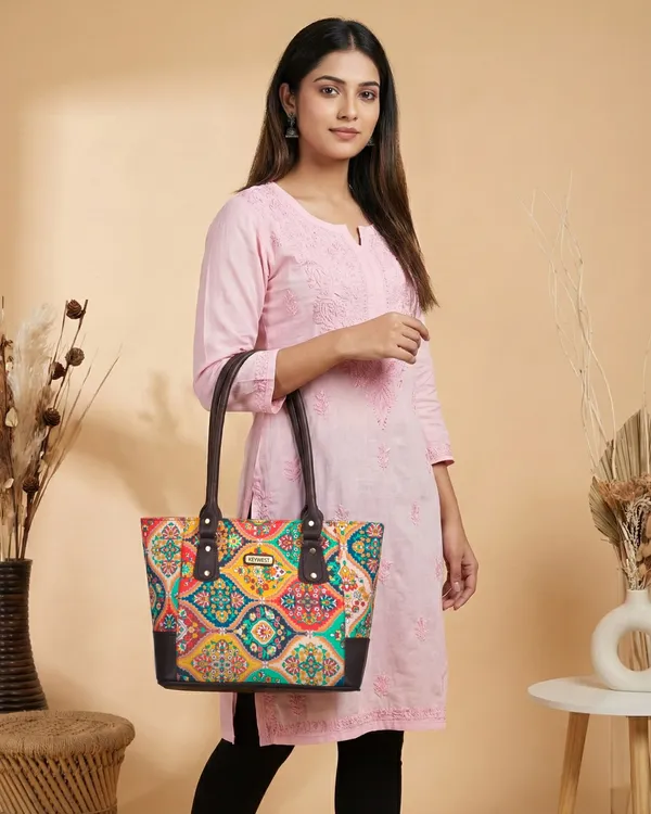 Keywest_Women's_Jute_Print_Office_Bag_|_Stylish_Bags_for_Office_Use_|_Laptop_Bag_15.6_inch_|_Stylish_Tote_for_Office_Use_|_Purse_for_Women_|_Vegan_Leather_Handbag_|_Daily_&_Travel_Use_|_Celina_Mughal_Print
