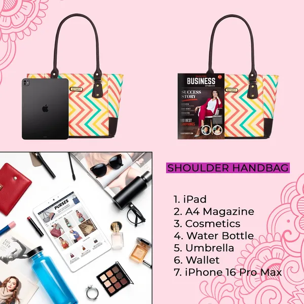 Keywest_Women's_Jute_Print_Office_Bag_|_Stylish_Bags_for_Office_Use_|_Laptop_Bag_15.6_inch_|_Stylish_Tote_for_Office_Use_|_Purse_for_Women_|_Vegan_Leather_Handbag_|_Daily_&_Travel_Use_|_Wave_Beach