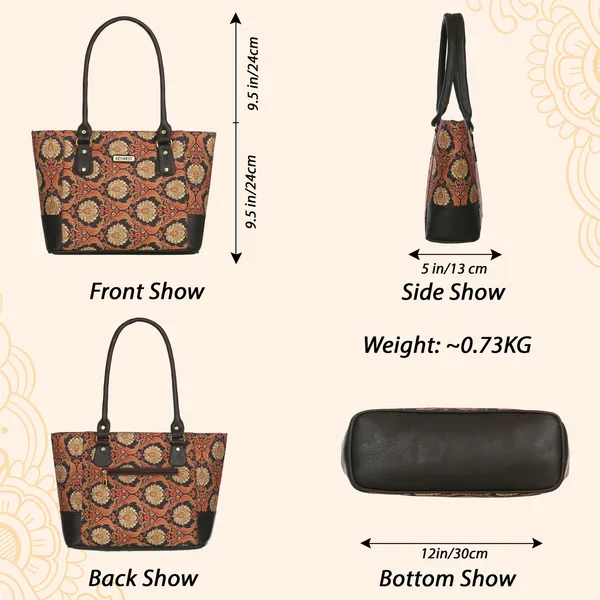 Keywest_Women's_Jute_Print_Office_Bag_|_Stylish_Bags_for_Office_Use_|_Laptop_Bag_15.6_inch_|_Stylish_Tote_for_Office_Use_|_Purse_for_Women_|_Vegan_Leather_Handbag_|_Daily_&_Travel_Use_|_Jodhpur_Damask