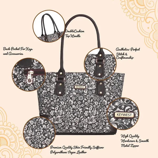 Keywest_Women's_Jute_Print_Office_Bag_|_Stylish_Bags_for_Office_Use_|_Laptop_Bag_15.6_inch_|_Stylish_Tote_for_Office_Use_|_Purse_for_Women_|_Vegan_Leather_Handbag_|_Daily_&_Travel_Use_|_Flomotif