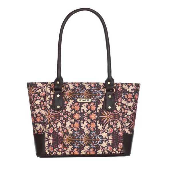 Keywest_Women's_Jute_Print_Office_Bag_|_Stylish_Bags_for_Office_Use_|_Laptop_Bag_15.6_inch_|_Stylish_Tote_for_Office_Use_|_Purse_for_Women_|_Vegan_Leather_Handbag_|_Daily_&_Travel_Use_|_Kashmir_Blooms