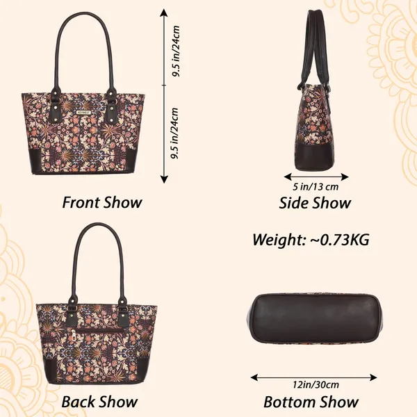 Keywest_Women's_Jute_Print_Office_Bag_|_Stylish_Bags_for_Office_Use_|_Laptop_Bag_15.6_inch_|_Stylish_Tote_for_Office_Use_|_Purse_for_Women_|_Vegan_Leather_Handbag_|_Daily_&_Travel_Use_|_Kashmir_Blooms