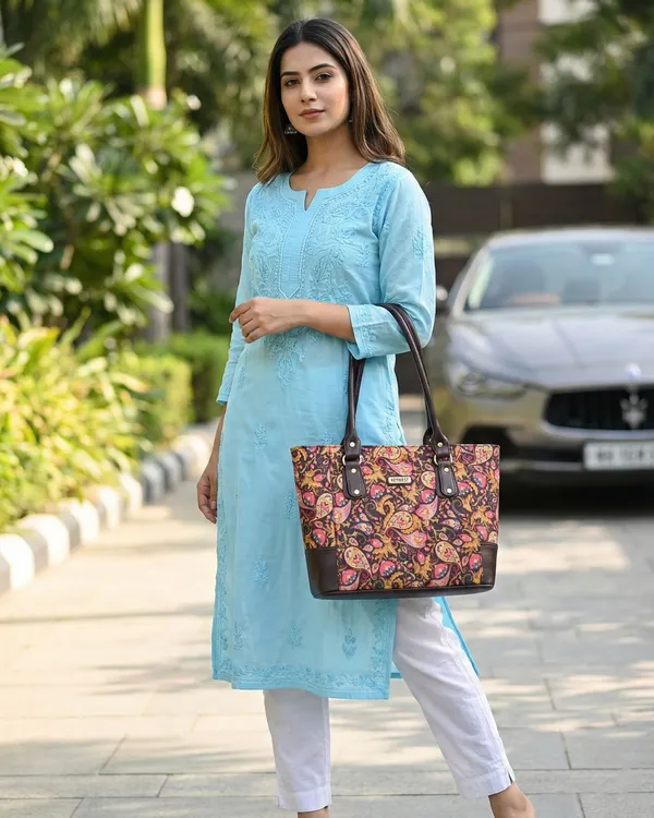 Keywest_Women's_Jute_Print_Office_Bag_|_Stylish_Bags_for_Office_Use_|_Laptop_Bag_15.6_inch_|_Stylish_Tote_for_Office_Use_|_Purse_for_Women_|_Vegan_Leather_Handbag_|_Daily_&_Travel_Use_|_Paisley_Print