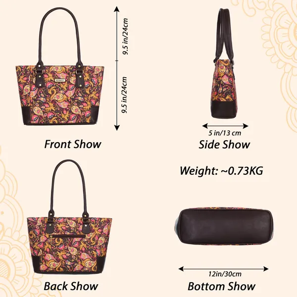 Keywest_Women's_Jute_Print_Office_Bag_|_Stylish_Bags_for_Office_Use_|_Laptop_Bag_15.6_inch_|_Stylish_Tote_for_Office_Use_|_Purse_for_Women_|_Vegan_Leather_Handbag_|_Daily_&_Travel_Use_|_Paisley_Print