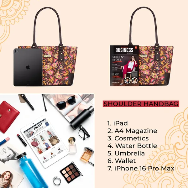 Keywest_Women's_Jute_Print_Office_Bag_|_Stylish_Bags_for_Office_Use_|_Laptop_Bag_15.6_inch_|_Stylish_Tote_for_Office_Use_|_Purse_for_Women_|_Vegan_Leather_Handbag_|_Daily_&_Travel_Use_|_Paisley_Print