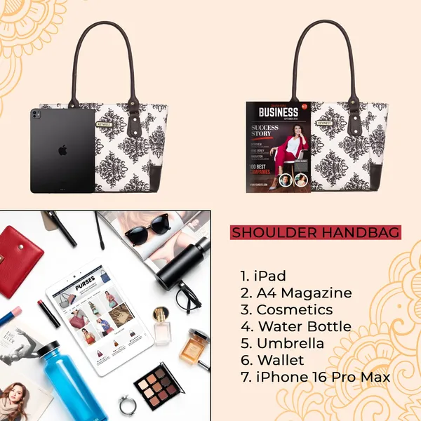 Keywest_Women's_Jute_Print_Office_Bag_|_Stylish_Bags_for_Office_Use_|_Laptop_Bag_15.6_inch_|_Stylish_Tote_for_Office_Use_|_Purse_for_Women_|_Vegan_Leather_Handbag_|_Daily_&_Travel_Use_|_Mughal_Motif