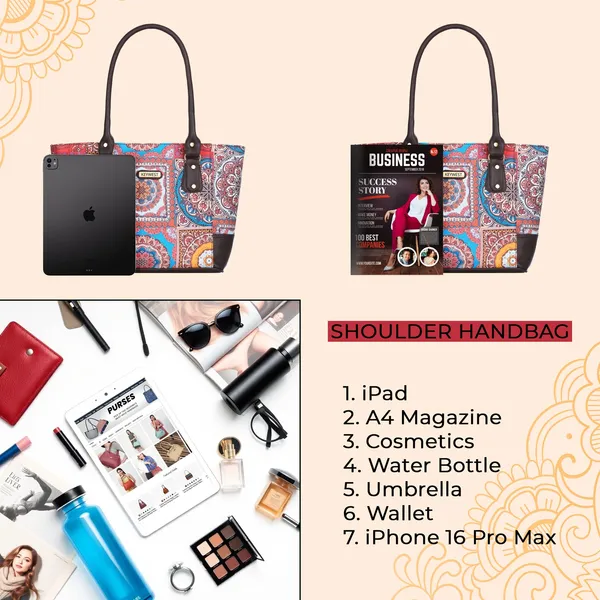 Keywest_Women's_Jute_Print_Office_Bag_|_Stylish_Bags_for_Office_Use_|_Laptop_Bag_15.6_inch_|_Stylish_Tote_for_Office_Use_|_Purse_for_Women_|_Vegan_Leather_Handbag_|_Daily_&_Travel_Use_|_Mandala_Print