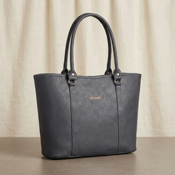 Keywest_Women's_Vegan_Leather_Luxe_Spade_Tote_Handbag_for_Women_|_Office_Bag_for_Work_|_Ladies_Purse_|_Stylish_Shoulder_Bag_|_Laptop_Bag_15.6_inch_|_Gift_For_Women_|_Dark_Grey