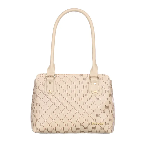Keywest_Women's_Penguin_Luxe_Tote_Handbag_for_Women_|_Office_Bag_for_Work_|_Ladies_Purse_|_Stylish_Shoulder_Bag_|_Gift_For_Women_|_Beige