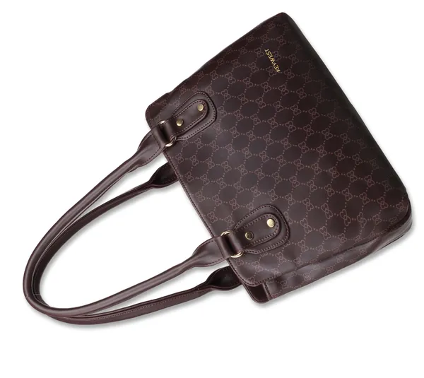Keywest_Women's_Penguin_Luxe_Tote_Handbag_for_Women_|_Office_Bag_for_Work_|_Ladies_Purse_|_Stylish_Shoulder_Bag_|_Gift_For_Women_|_Brown