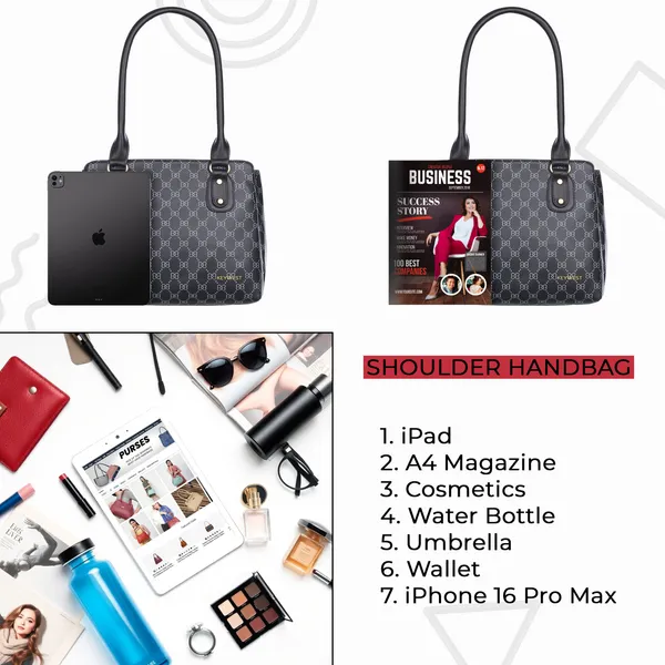 Keywest_Women's_Penguin_Luxe_Tote_Handbag_for_Women_|_Office_Bag_for_Work_|_Ladies_Purse_|_Stylish_Shoulder_Bag_|_Gift_For_Women_|_Black