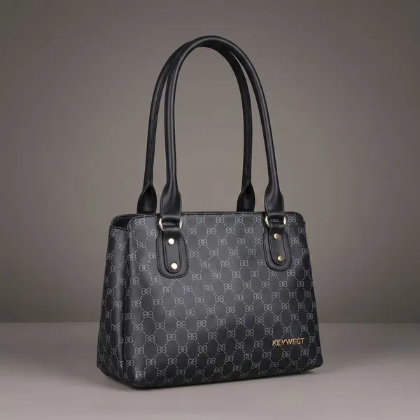 Keywest_Women's_Penguin_Luxe_Tote_Handbag_for_Women_|_Office_Bag_for_Work_|_Ladies_Purse_|_Stylish_Shoulder_Bag_|_Gift_For_Women_|_Black