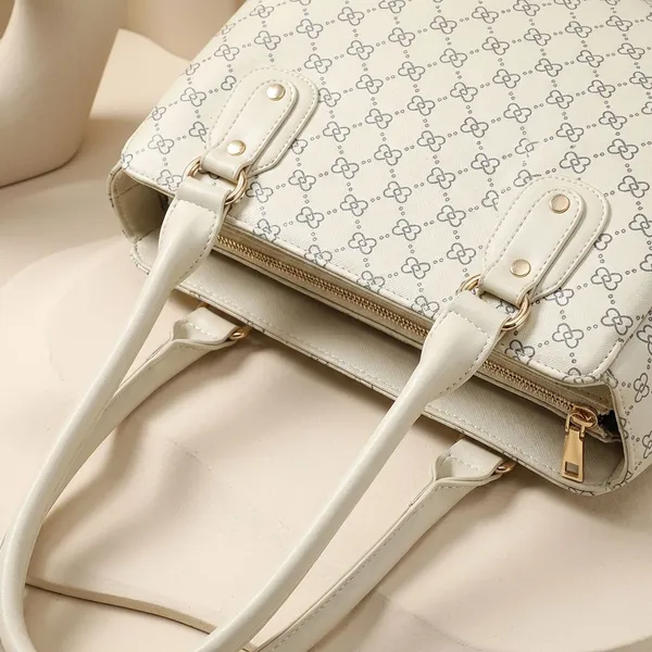 Keywest_Women's_Penguin_Luxe_Tote_Handbag_for_Women_|_Office_Bag_for_Work_|_Ladies_Purse_|_Stylish_Shoulder_Bag_|_Gift_For_Women_|_Cream