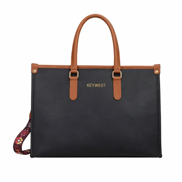 Keywest_Women's_Voyage_Luxe_Tote_Handbag_for_Women_|_Hobo_Bag_for_Work_|_Ladies_Purse_|_Stylish_Shoulder_Bag_|_Gift_For_Women_|_Black